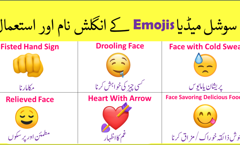 Emojis Meaning In Urdu With Pictures And PDF Angrezify